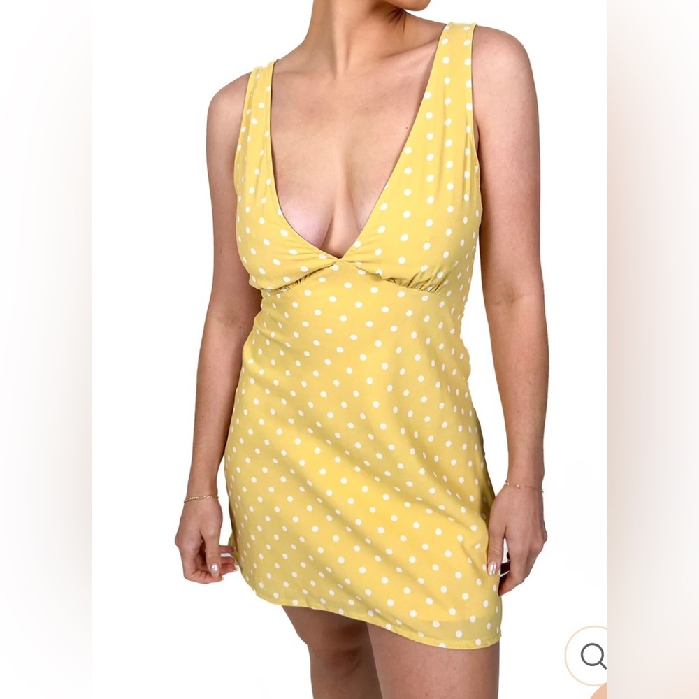 Princess Polly - Nellie Yellow Polkadot Dress
